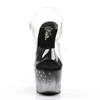 Pleaser - STARDUST708T Sandale à bride à la cheville, Pole dance chaussures - Chaussures de pole dance - Noir/Transparent Product image